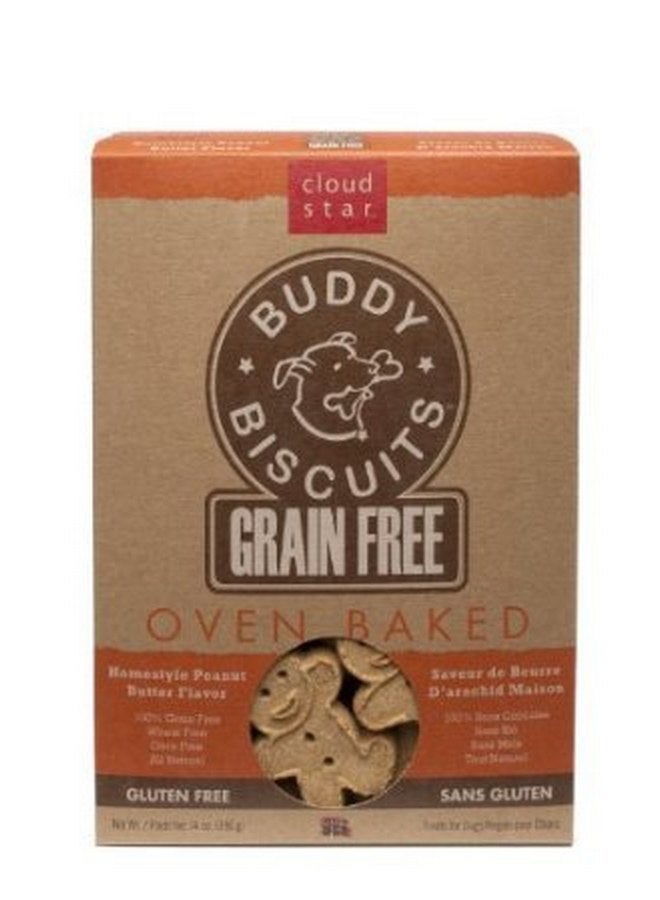 Buddy Biscuits 14 oz Box of Grain-Free Crunchy Dog Treats Made with Natural Peanut Butter