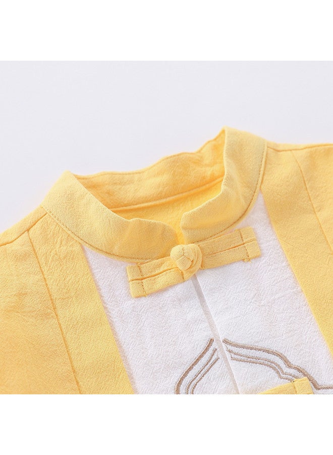 Boys' Autumn Retro Tang Suit 2-piece Set Children's Mid-autumn Festival Performance - Image 5