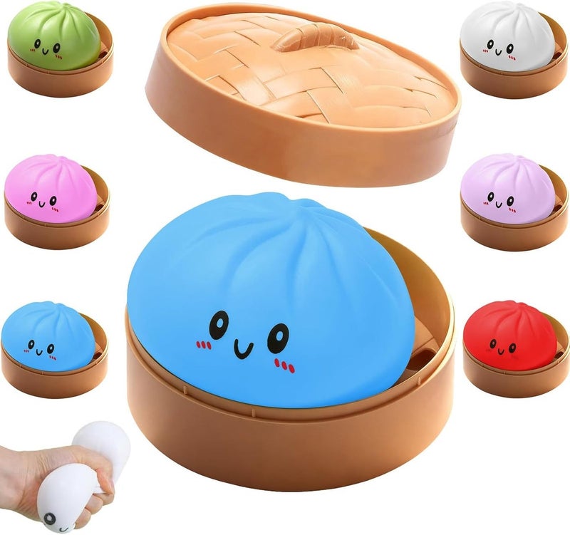 Dumpling Squishy 2026 New Dumpling Box, Dumplings Stress Balls Soft Squeeze Decompression Dough Anxiety Relief Easter Basket Stuffers - Image 1