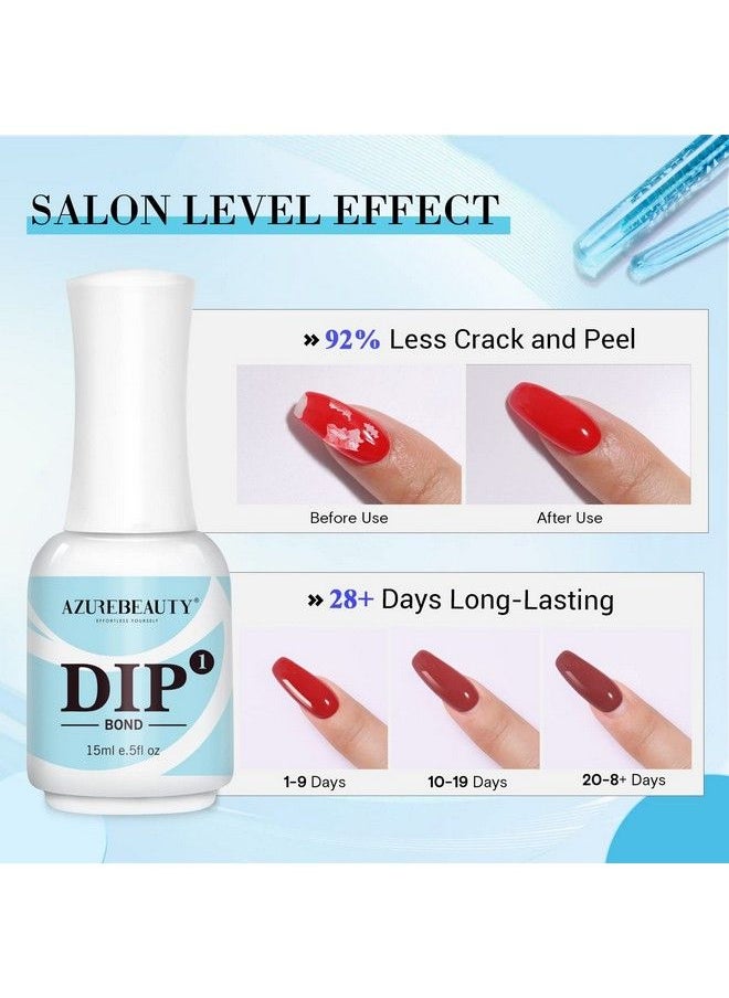 AZUREBEAUTY Dip Powder Liquid Nail Primer Bond 15Ml Professional Nail Foundation Fast Drying For Dipping Powder Gel Polish Acrylic Powder 0.5 Fl Oz  - Image 5