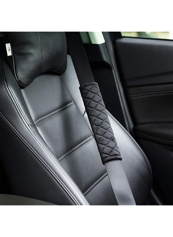 Tatuo 4 Pack Safe Belt Pads For Car Seatbelt Protector Soft Comfort Safe Belt Shoulder Strap Covers Harness Pads Helps Protect Your Neck And Shoulder (Black 10.6 Inch) - Image 4