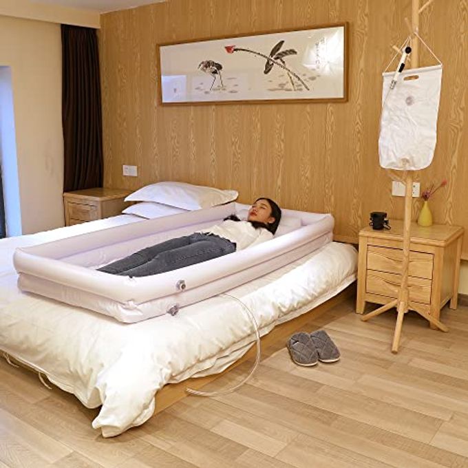 Fanwer Medical Inflatable Bathtub, Bath Kit For Geriatric, Elderly, Disabled, Seniors, Bedridden Patients, Handicapped, Bath In Bed. With Excellent Air Pump For Charging And Deflating - Image 1