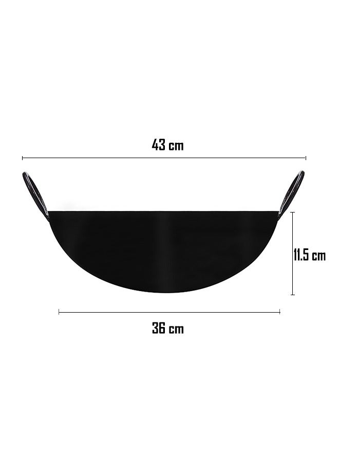 Lion Iron Wok Kadai – No. 14, 36 cm, Heavy-Duty Iron for Authentic Cooking, Even Heat Distribution, Ideal for Stir-Frying and Deep-Frying - Image 4