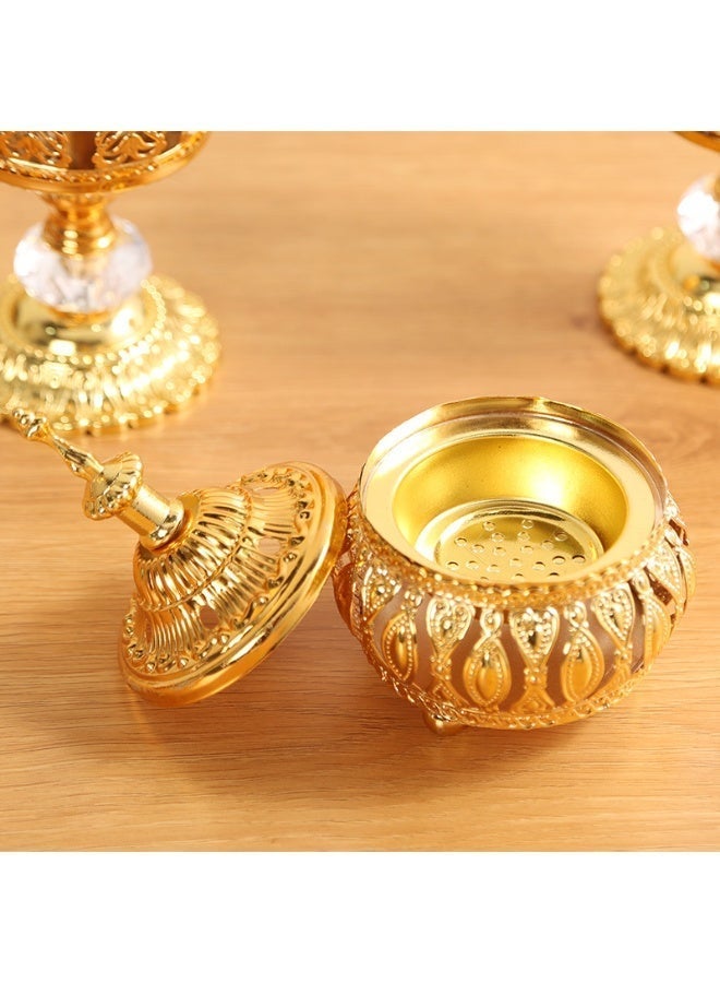 FridayIn Creative Lace Incense Fashionable Metal Craft Ornaments Incense Burner Home Decor Sandalwood Burner Style A - Image 2