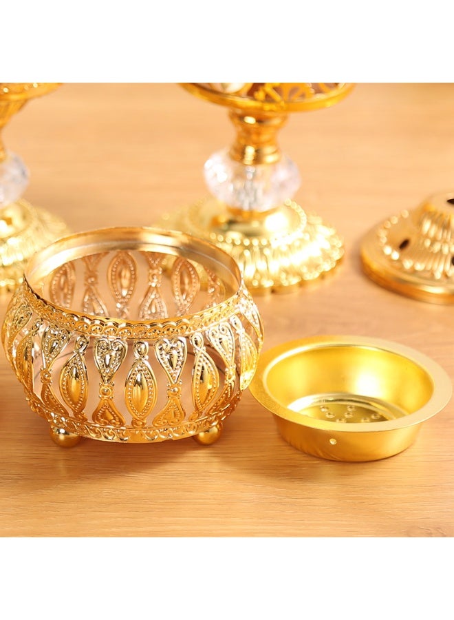 FridayIn Creative Lace Incense Fashionable Metal Craft Ornaments Incense Burner Home Decor Sandalwood Burner Style A - Image 3