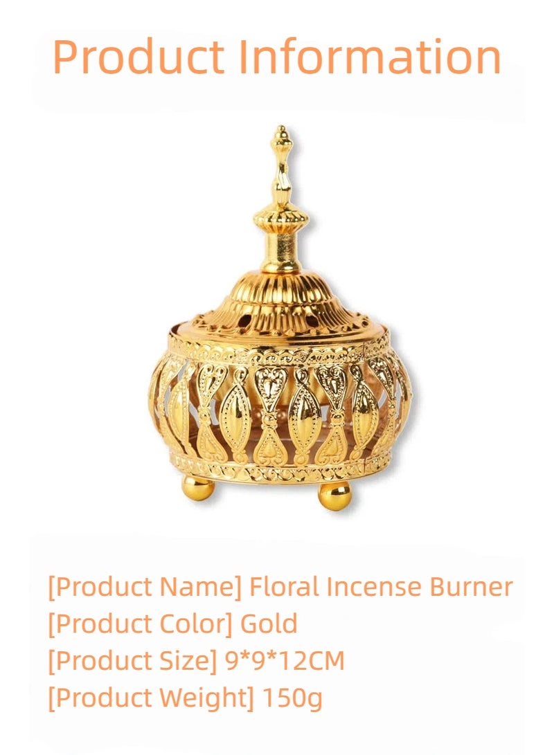 FridayIn Creative Lace Incense Fashionable Metal Craft Ornaments Incense Burner Home Decor Sandalwood Burner Style A - Image 5