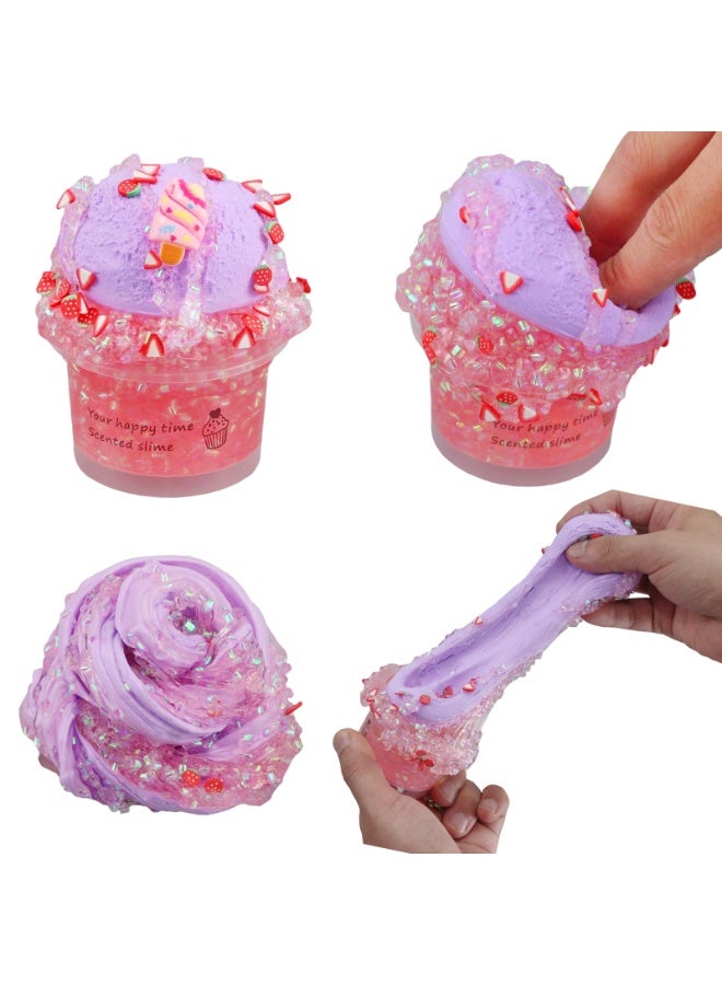 سيمدو طقم سلايم سحابي 6 عبوات للبنات من عمر 5-12 سنة، طقم سلايم مع معجون سحابي للهدايا والحقائب، أفكار هدايا عيد ميلاد للبنات - Image 3