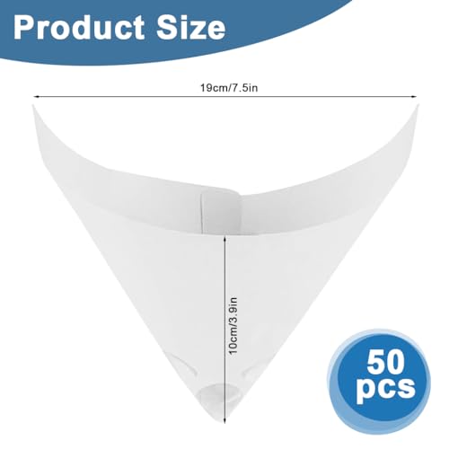 Serplex® 50-Count Paint Paper Funnel 100 Mesh Single Use Paint Filter Funnel Paper Cone Paint Filter for Spray Gun, Varnish, Resin, Woodworking, Auto Body Shop - Image 2