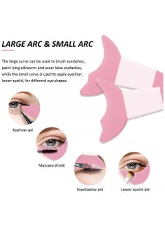MMG Multi functional Eye Makeup Stencil Mascara Shield Guard Applicator Eyelash Pads Eyeliner Eyeshadow Applicator Aid Tool Reusable Eyeliner Eyeshadow Guide Tool for Women, Beginners  - Image 3