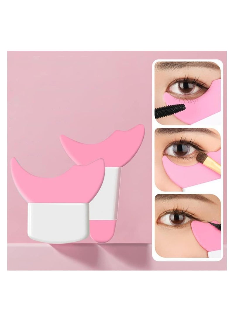 MMG - Multi functional Eye Makeup Stencil Mascara Shield Guard Applicator Eyelash Pads Eyeliner Eyeshadow Applicator Aid Tool Reusable Eyeliner Eyeshadow Guide Tool for Women, Beginners - Image 1