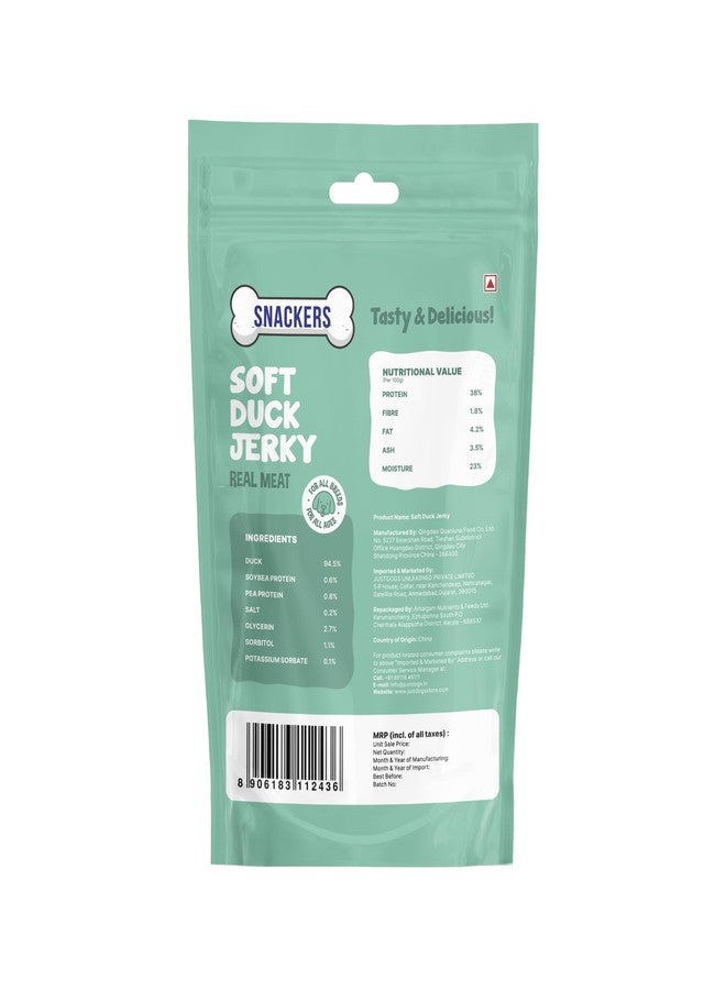 Snackers Soft Duck Jerky, Dog Treats Pack of 3 (70g Each) | Natural High Protein Chews for Dental Health, Strong Muscles & High Energy | Healthy & Tasty Snacks for Puppies & Adult Dogs - Image 3