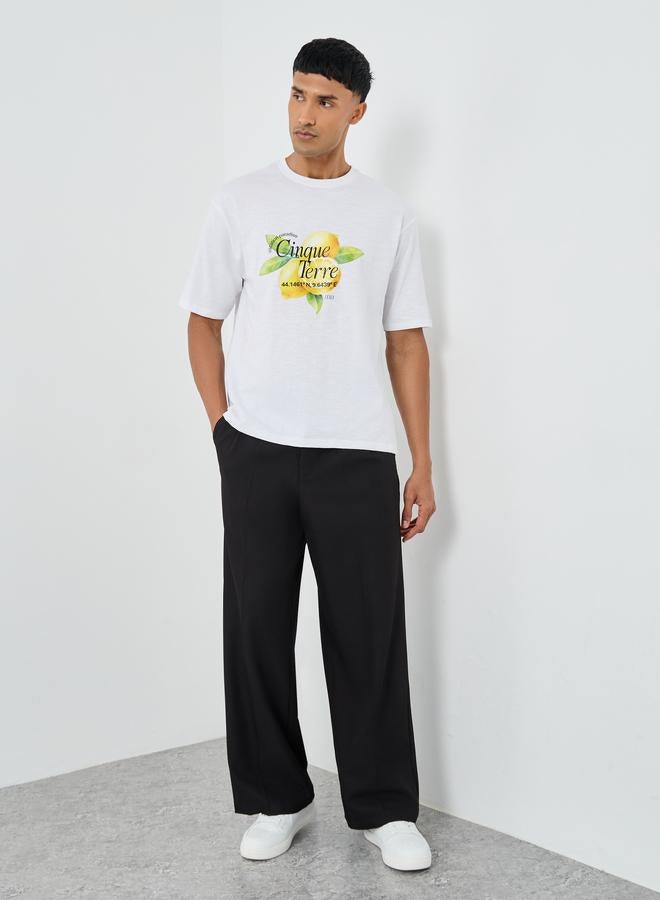 ستايلي بنطلون رجالي أسود واسع بطيات مزدوجة - Image 2