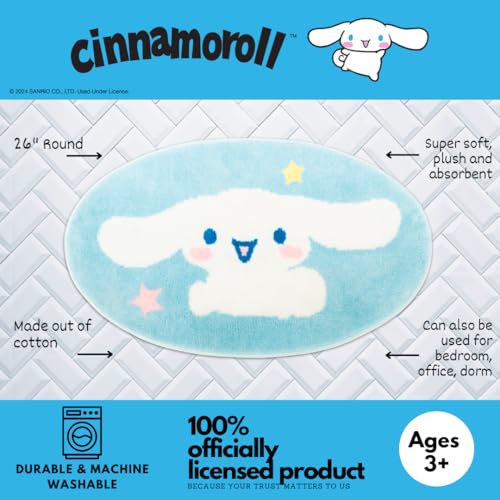 Franco Collectibles Cinnamoroll Cotton Non Slip Plush Bathroom Mat Rug Officially Licensed Product by Franco - Image 3