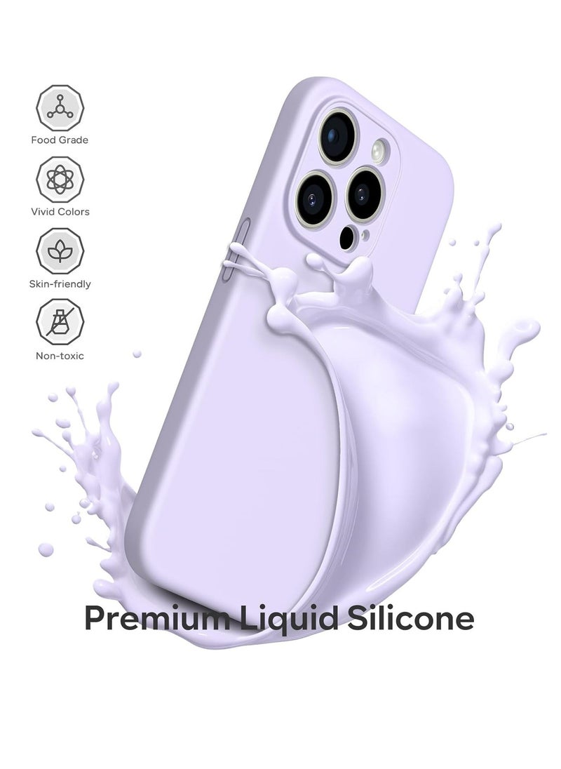 Raxoom ELTRAZONE iPhone 15 Pro Max 6.7" Case – Pastel Lilac, Silky-Soft Liquid Silicone, Shockproof Rubber, Includes 1 x Screen Protector - Image 2