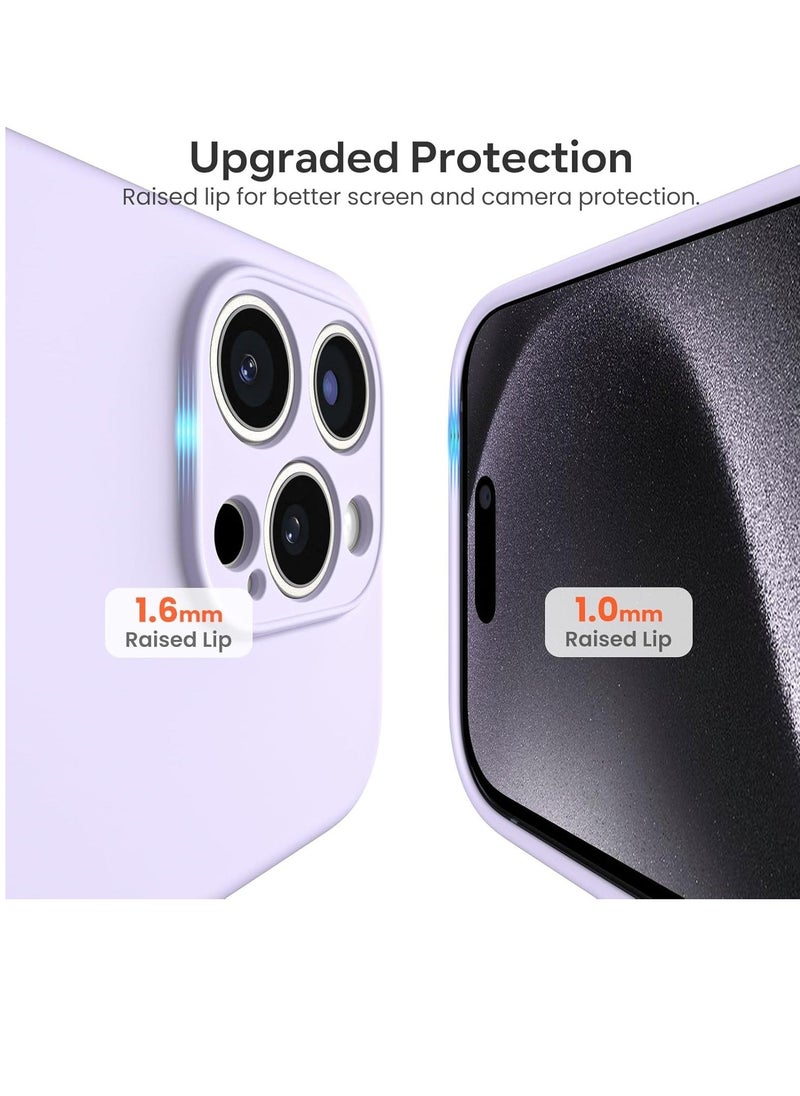 Raxoom ELTRAZONE iPhone 15 Pro Max 6.7" Case – Pastel Lilac, Silky-Soft Liquid Silicone, Shockproof Rubber, Includes 1 x Screen Protector - Image 3