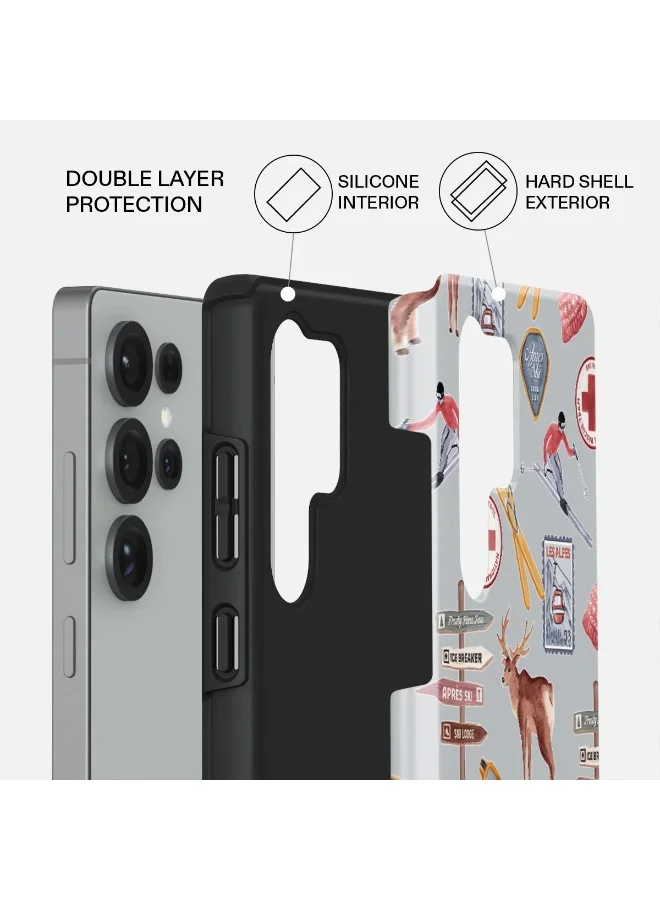 BURGA Burga Samsung Galaxy S25 Ultra Les Alpes Premium Case Compatible with Hybrid Dual-Layer Hard Shell + Silicone Protection - Scratch-Resistant Shockproof Mobile Cover
