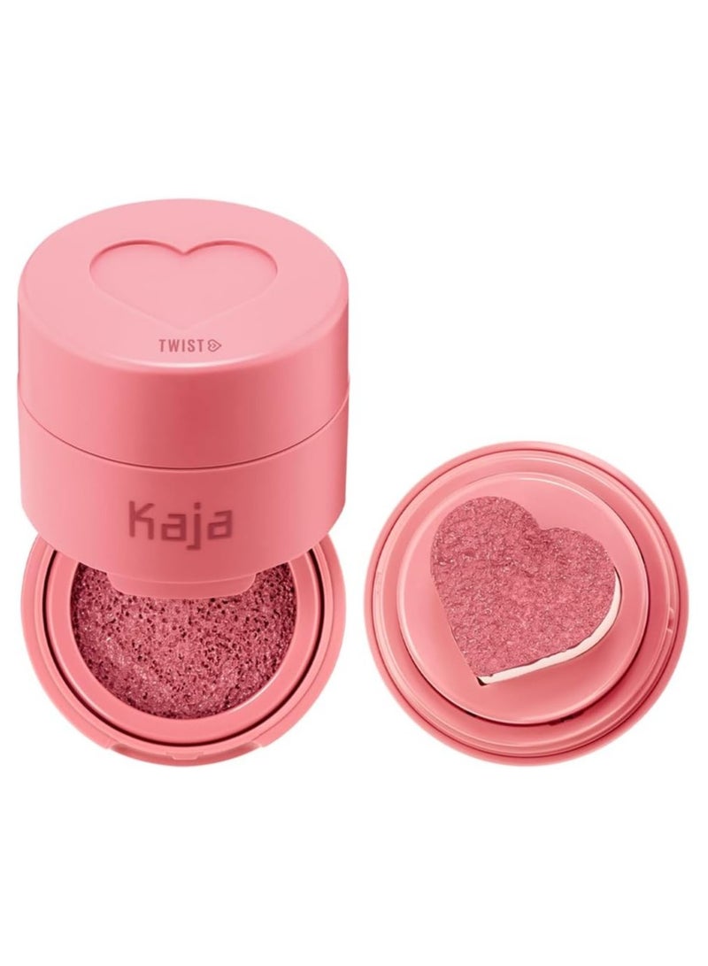 KAJA Cheeky Stamp Blush – Coy - Heart-Shaped Cushion Blusher with Buildable Color, Lightweight & Blendable Formula, Travel-Friendly K-Beauty Design, 5 g - Image 1