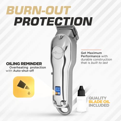 Fagaci Professional Hair Clippers with Extremely Fine Cutting, Cordless Hair Trimmer for Men & Women, Barber Clippers for Salon & Home Use - Image 4