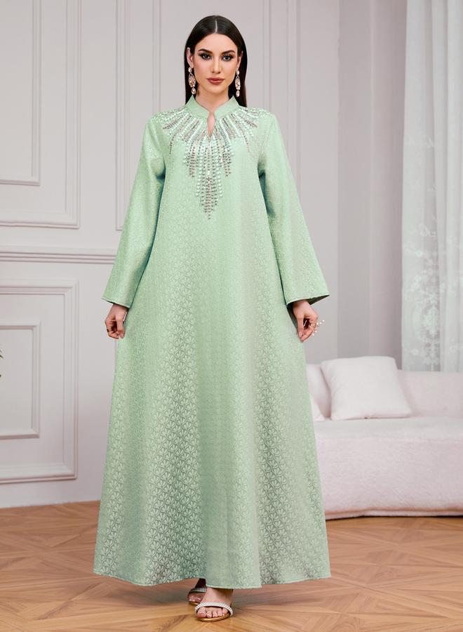 Take Two Women Texture Fabric Embellished Detail Jalabiya - Image 1