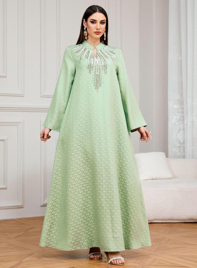 Take Two Women Texture Fabric Embellished Detail Jalabiya - Image 2