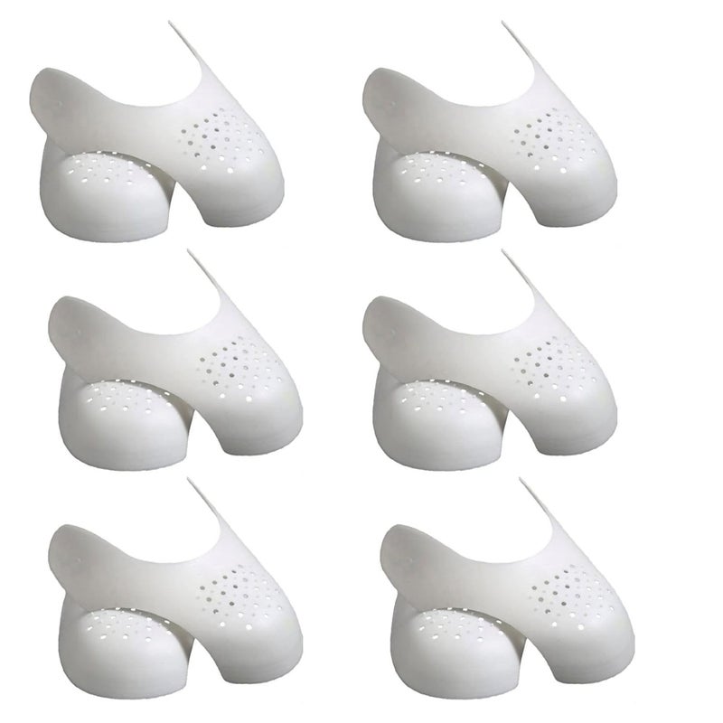 SITANSH Shoe Protectors for Air Force Anti-Wrinkle Shoes Protectors for Men's Soft Material Sneaker Guard Shoes Protector No Creases Shoes for Protection Safety Guard (White - 6 Pair) - Image 1