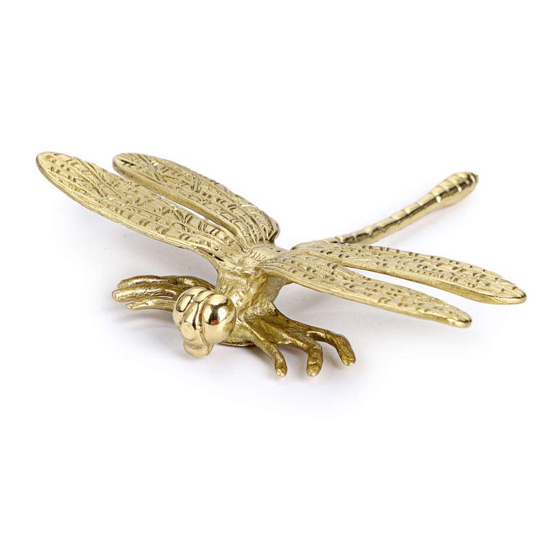 Juxyes Pack Of 2 Brass Dragonfly Cabinet Knobs Golden Tone Cupboard Door Knobs Decorative Dresser Drawer Handle Knobs For Dresser Drawer Cabinet Closet - Image 5