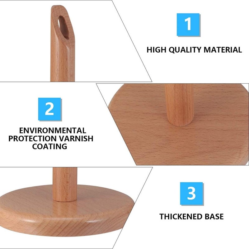 كلاراكو حامل خيوط الحياكة من كلاركو، حامل خيوط الحياكة، حامل خشبي للكروشيه والخيوط، رف تخزين، ملحقات الحياكة - Image 3