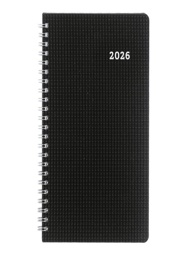 براونلاين مخطط براونلاين® 2026 ديرافليكس الأسبوعي، دفتر المواعيد، 12 شهرًا، من يناير إلى ديسمبر، تجليد حلزوني مزدوج، 8 بوصات × 5 بوصات، أسود (CB75V.BLK-26) - Image 1