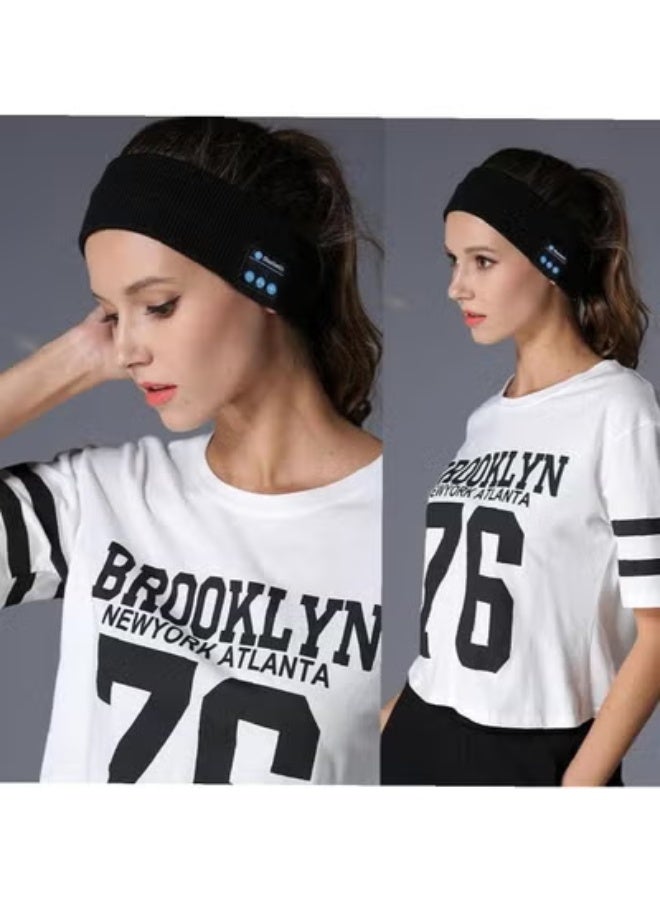 AROAQ Wireless Bluetooth Music Sports Headband Turban Bstereo Bluetooth Headset Removable and Washable Sweat-Absorbent Headband - Image 2