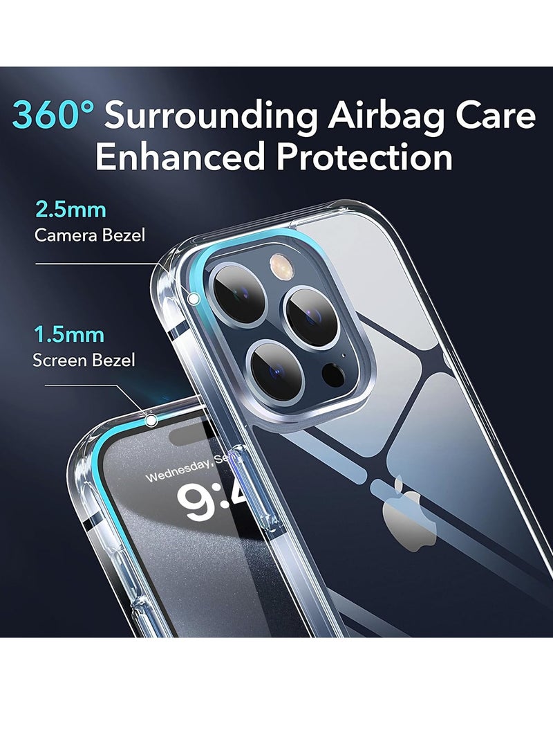 ELTRAZONE حافظة شفافة مصممة لجهاز iPhone 15 Pro Max، [لا تصفر أبدًا] [حماية مضادة للصدمات بمعيار عسكري] حافظة واقية صلبة من PC، غلاف رفيع يناسب بشكل مثالي، شفاف - Image 3