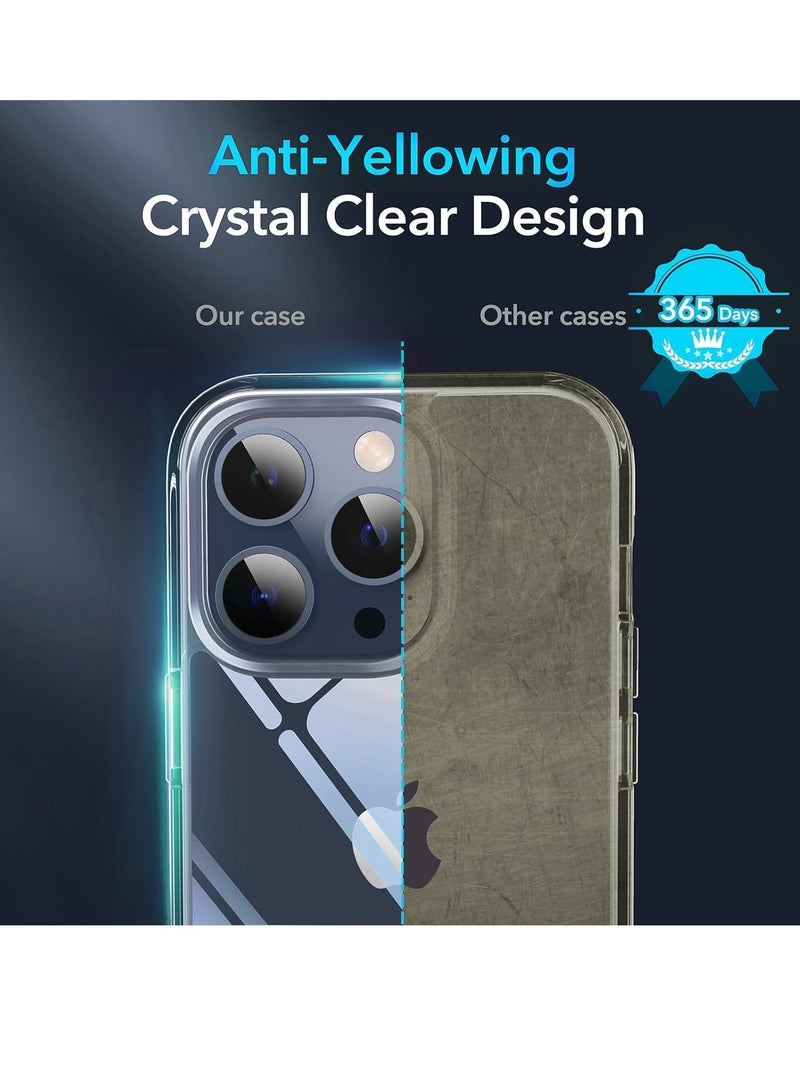 ELTRAZONE حافظة شفافة مصممة لجهاز iPhone 15 Pro Max، [لا تصفر أبدًا] [حماية مضادة للصدمات بمعيار عسكري] حافظة واقية صلبة من PC، غلاف رفيع يناسب بشكل مثالي، شفاف - Image 4