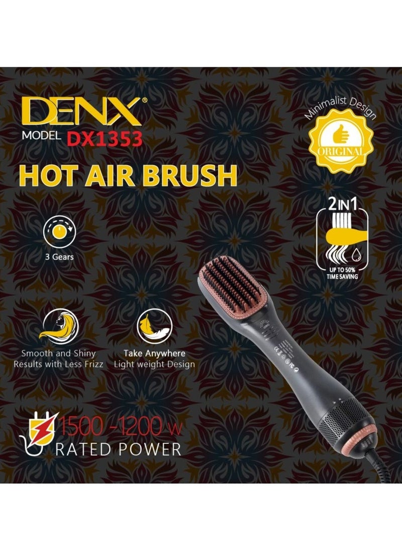 Denx 2-In-1 Hair Dryer And Styler For A Stunning And Radiant Hair Appearance With A Power Of 1200-1500 Watts - From - Image 2