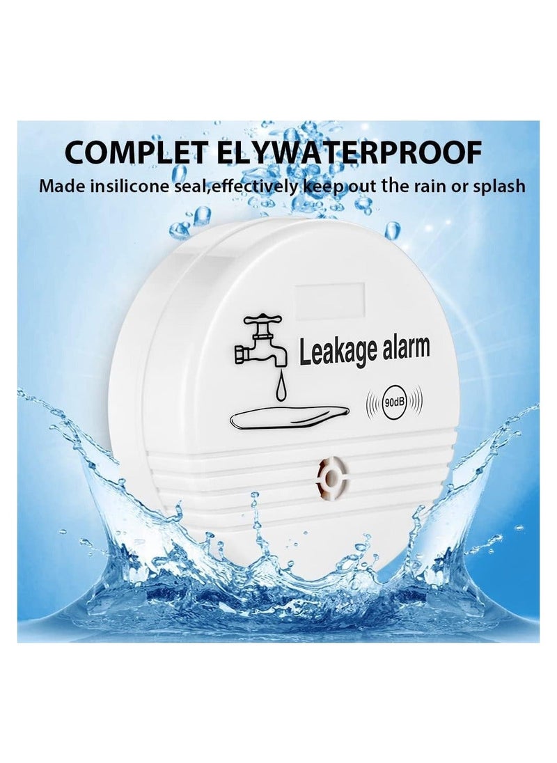 Generic - 2 Pack Wireless Water Detectors, 90 dB Alarm Sensor, Sensitive Leak and Drip Alarm, Suitable for Home Kitchen, Toilet, Floor, Battery Powered, Work Alone, Water Leak Sensor, Flood Alarm for Basement - Image 1