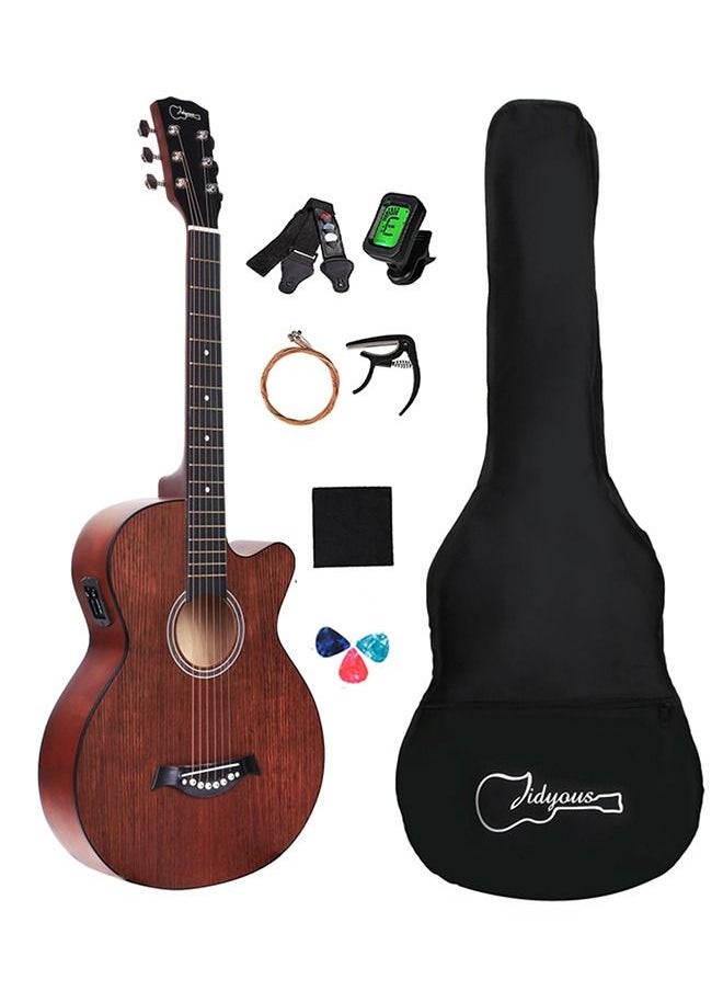 Jidyous Jidyous 38 Inch Acoustic Beginner Electric Cutaway Guitar