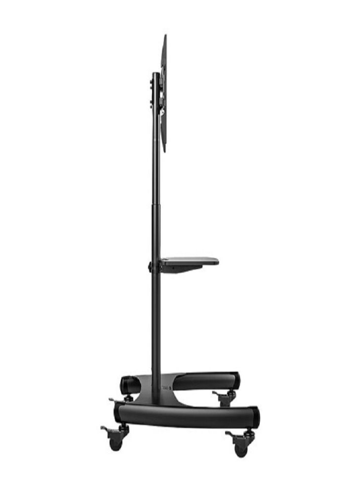 TV Stand With Lockable Wheels For 32-70 Inch TVs Black  - Image 4
