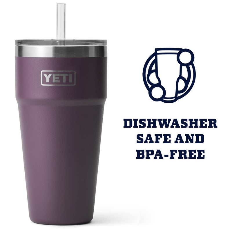 YETI Rambler 26 oz Straw Cup, Vacuum Insulated, Stainless Steel with Straw Lid, Nordic Purple - Image 3