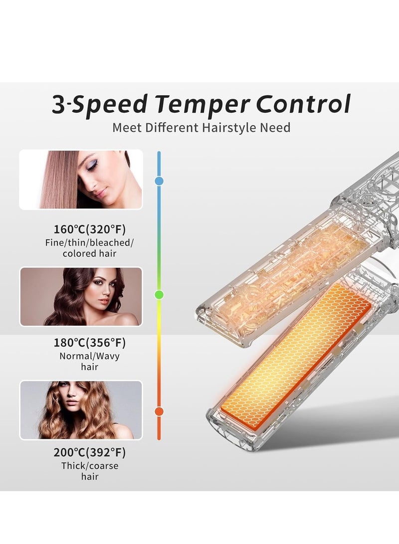 چويي مكواة فرد الشعر اللاسلكية مسطحة صغيرة 2 في 1 بكرة لاسلكية لاسلكية USB 5000mah محمولة لاسلكية للاستخدام الجاف والرطب - Image 4