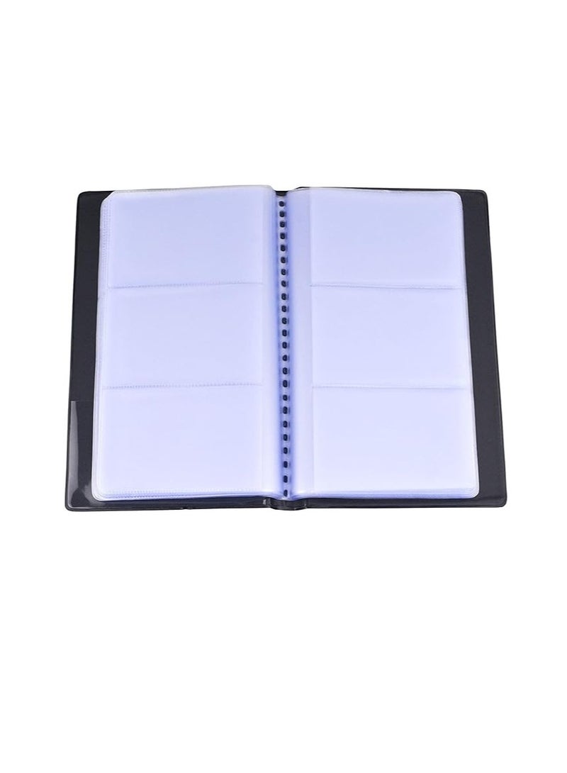 MODEST Business Card Holder Name Card Holder ID Credit Card Book Case Passport Keeper Organizer 160 Slots (Black)  - Image 1
