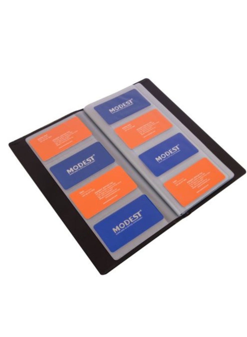 MODEST Business Card Holder Name Card Holder ID Credit Card Book Case Passport Keeper Organizer 160 Slots (Black)  - Image 3