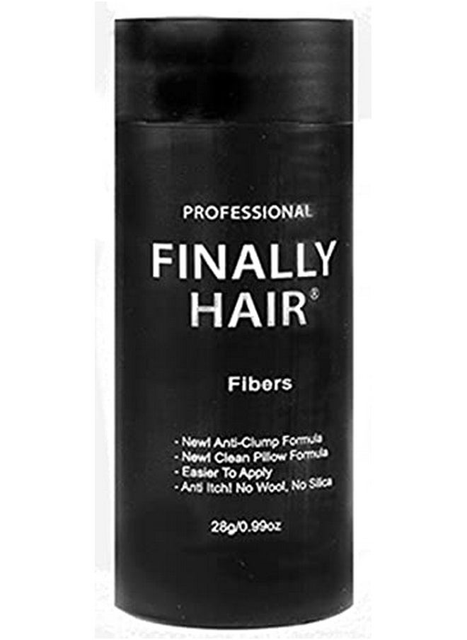 Finally Hair Hair Building Fibers Dark Salt & Pepper Hair Loss Concealer Fiber 28 Gram .99Oz Refillable Bottle By Finally Hair (Dark Salt & Pepper Soft Black With Touch Of Grey)  - Image 1