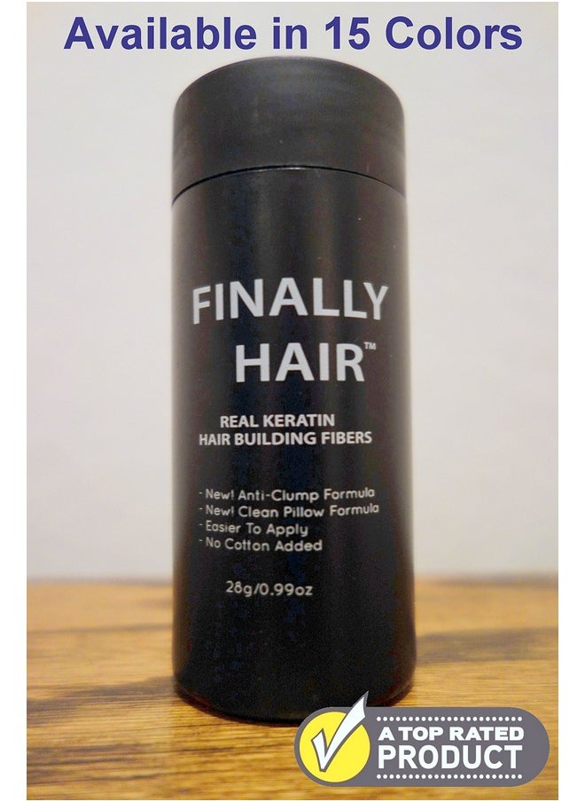Finally Hair Hair Building Fibers Dark Salt & Pepper Hair Loss Concealer Fiber 28 Gram .99Oz Refillable Bottle By Finally Hair (Dark Salt & Pepper Soft Black With Touch Of Grey)  - Image 4