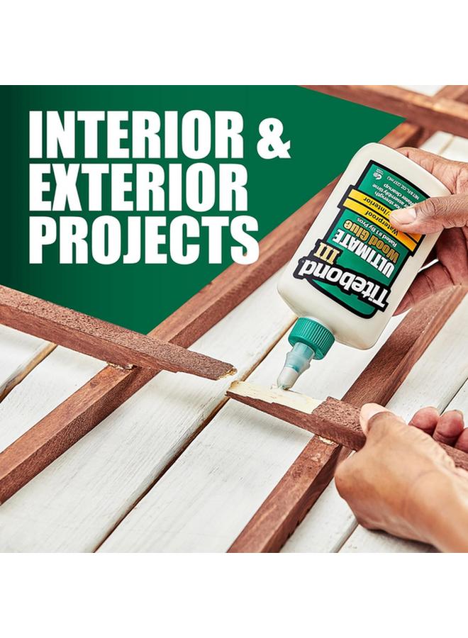 Titebond III Highly Adhesive Long Lasting Premium Wood Glue White 1 Gal 1416 - Image 5