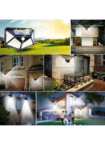 HY Fusion 100 LED 3 Different Lighting Settings Solar Powered Motion Sensor Garden Wall Lamp  - Image 3