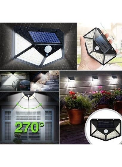 HY Fusion 100 LED 3 Different Lighting Settings Solar Powered Motion Sensor Garden Wall Lamp  - Image 2