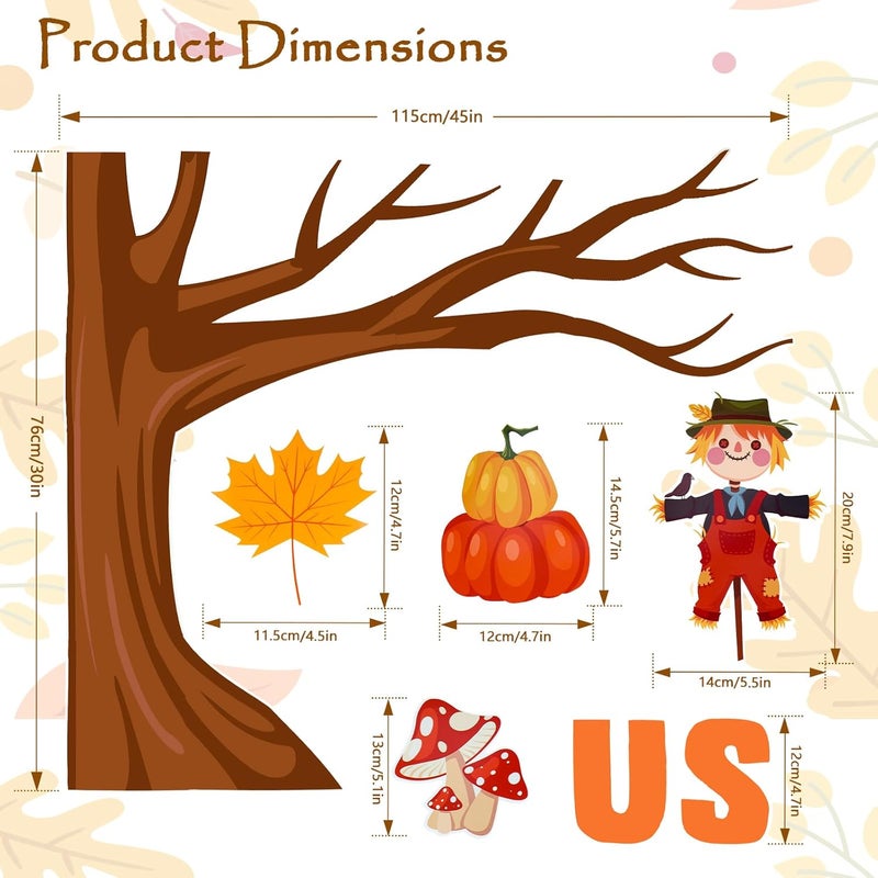 Konsait 89PCS His Grace Falls on Us Christian Bulletin Board Sets Big Tree Pumpkins Religious Bulletin Board Decorations Christian Bulletin Board for Church Sunday School Classroom Office - Image 3