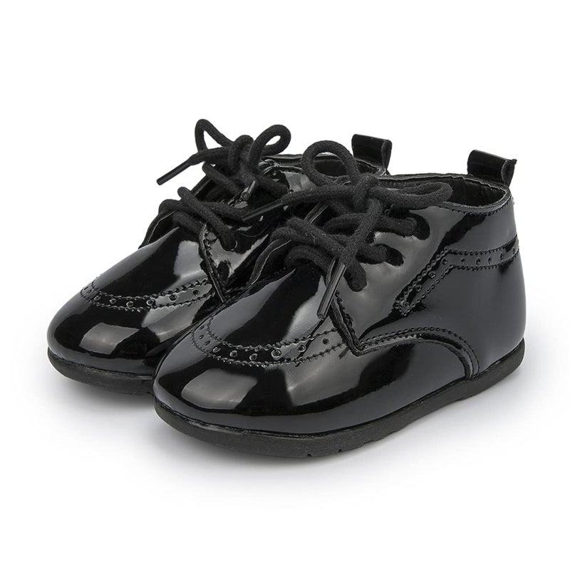 Meckior Meckior Infant Baby Boys Girls Classic PU Leather Wedding Loafers Brogue Toddler Oxford Dress Shoes First Steps Walking Flat Lazy Crib Shoe