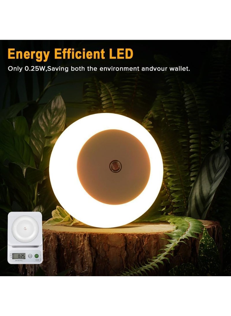 RATSAW 2 Pack Night Light, Warm LED Night lights with Smart Dusk to Dawn Sensor, Plug into Wall Nightlights Suitable for Bedroom, Bathroom, Hallway, Kitchen, Stairs, Kids, Adults  - Image 5