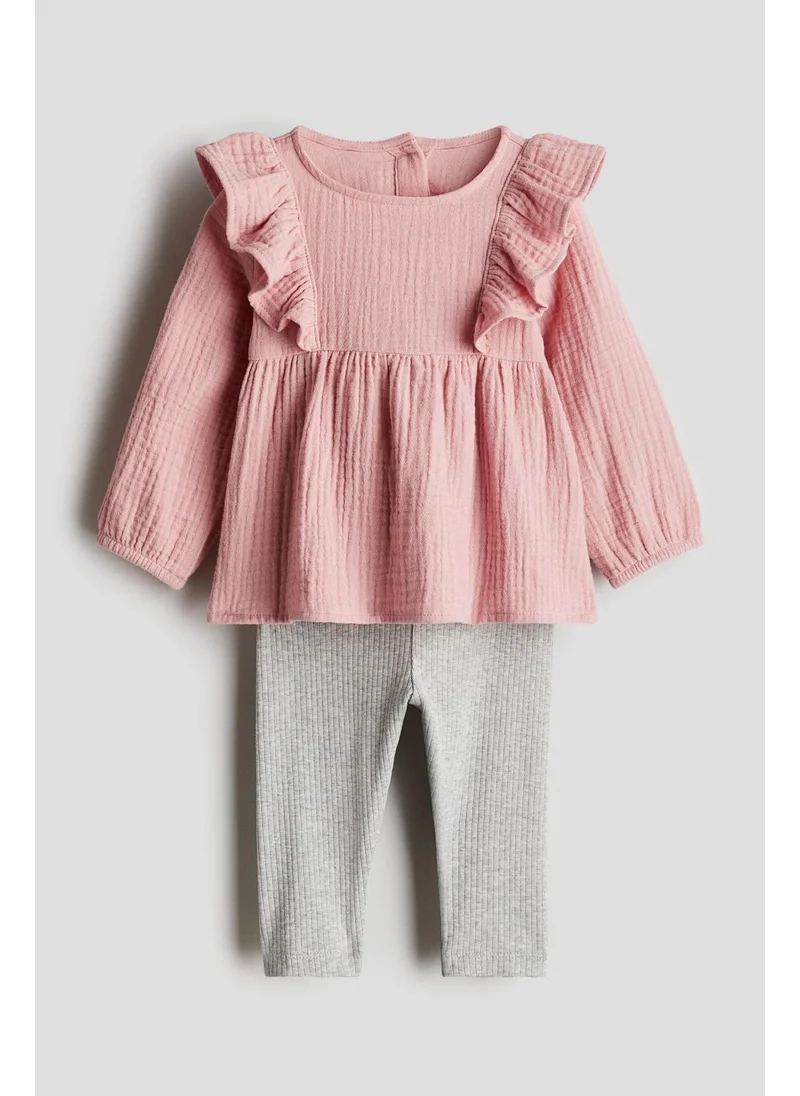 اتش اند ام 2-piece blouse and leggings set