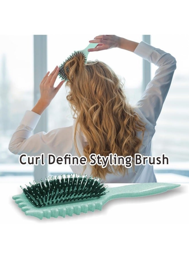Loquat Curl Define Styling Brush,Curly Hair Brush, Wet Dry Detangler Hair Brush, The Essential Tool For Shaping And Styling Your Curls, Achieve Perfectly Defined Curl (Green) - Image 5