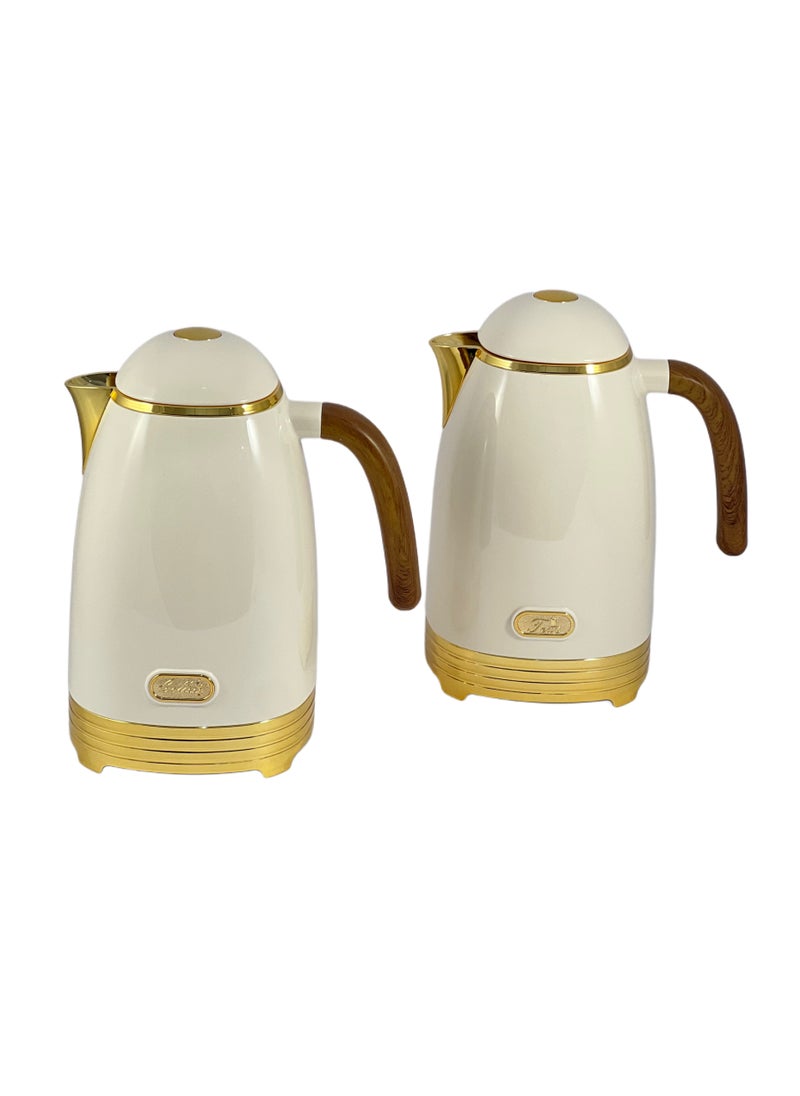 Homemaker Flask 1/1L 2 Pieces Stainless Steel Flask Set – Premium Flasks for Hot and Cold Beverages | Durable and Insulated Design  - Image 1